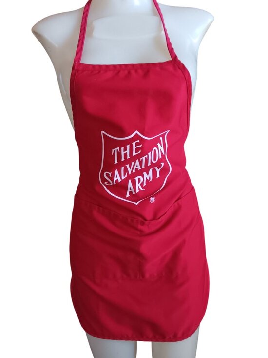 Women's Work Apron The Salvation Army Red Tie Back & Logo Design - Picture 1 of 4